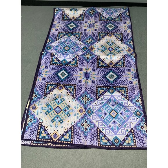 Vintage Vintax Acetate Geometric Print Scarf 13" X 42" - Picture 2 of 6